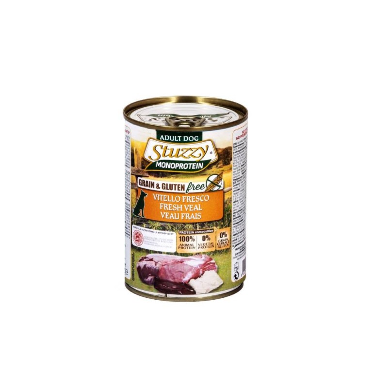 Dog monoprotein 400gr. Can veal, Stuzzy Dog monoprotein 400gr. Can veal, Stuzzy