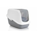 Cat litterbox Nestor 56x39x38,5cm white/grey