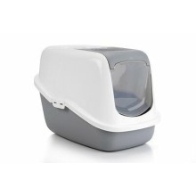 Cat litterbox Nestor 56x39x38,5cm white/grey