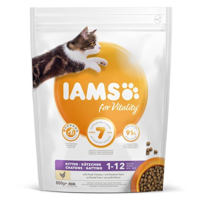 Complete dry feed Kitten kanaga 800g for kittens, Iams Complete dry feed Kitten kanaga 800g for kittens, Iams