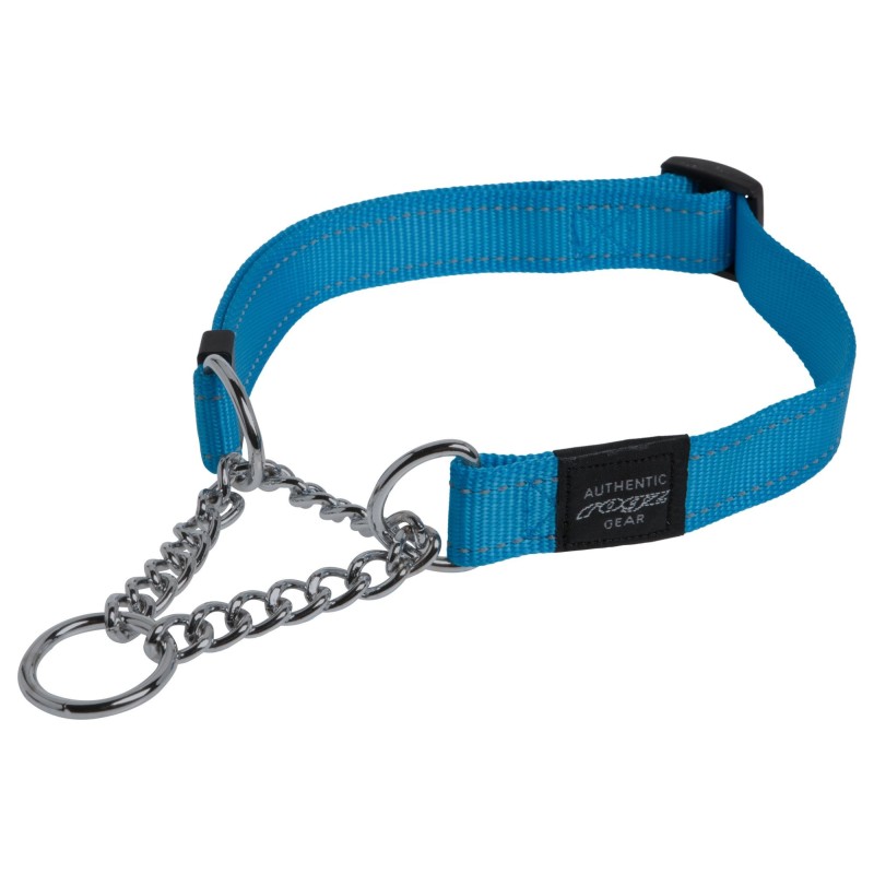 Half-poof collar Rogz Utility M 16mm Snake Obedience, turquoise reflector Half-poof collar Rogz Utility M 16mm Snake Obedience, turquoise reflector