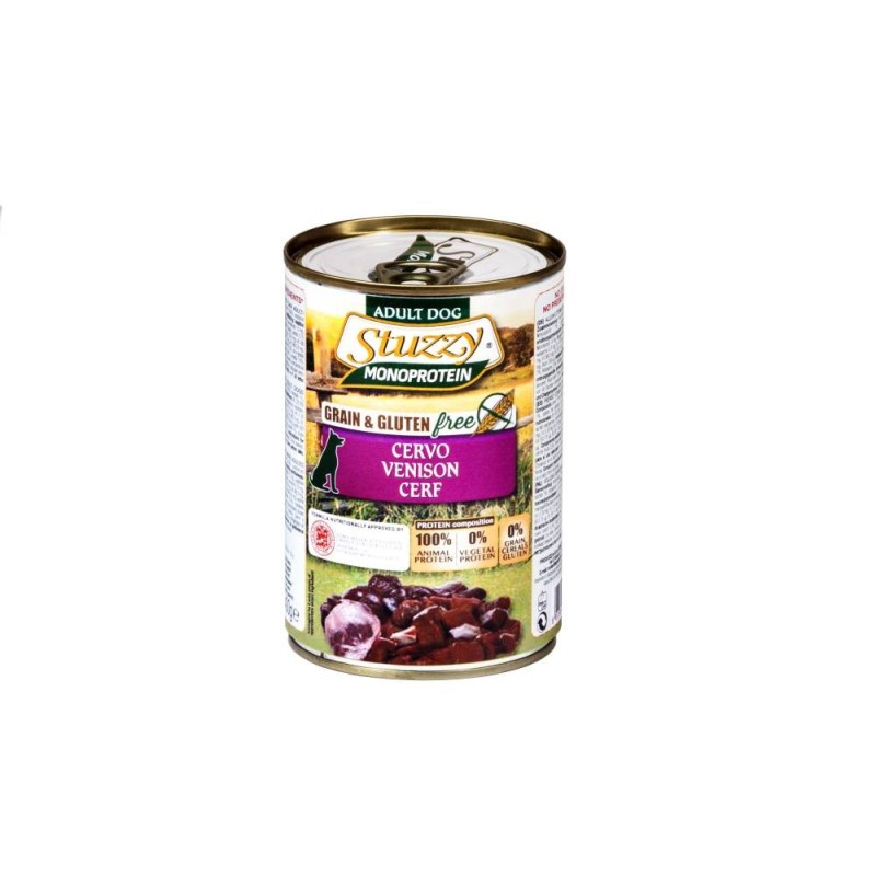 Dog monoprotein 400gr. can venison, Stuzzy Dog monoprotein 400gr. can venison, Stuzzy