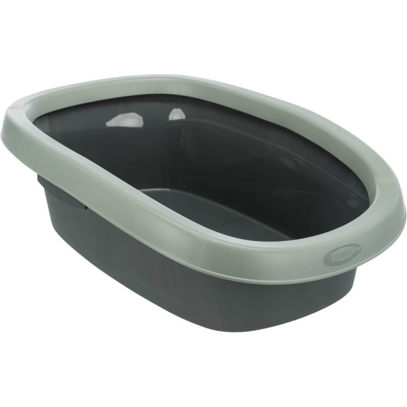 Cat litterbox Be Eco Carlo, with rim, 38 × 17 × 58 cm, anthracite/grey-green Cat litterbox Be Eco Carlo, with rim, 38 × 17 × 58 cm, anthracite/grey-green