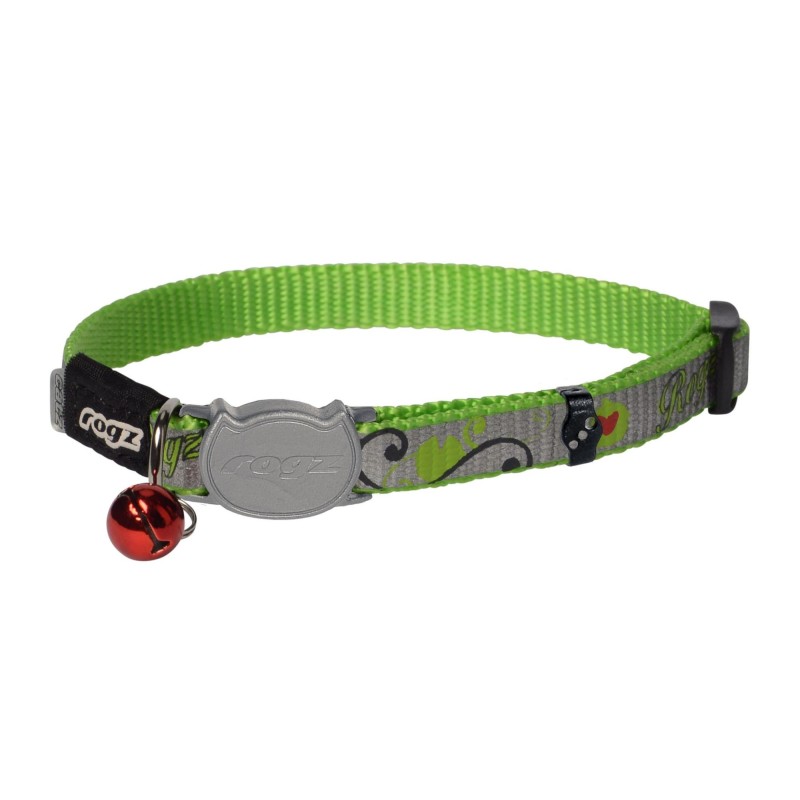 Cat collar Rogz Reflectocat Lime Fish 11m/20-31cm Cat collar Rogz Reflectocat Lime Fish 11m/20-31cm