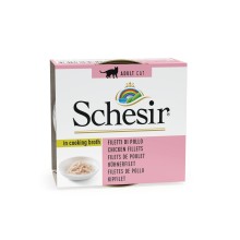Chicken fillet in cooking broth 70g wet food for cats, Schesir
