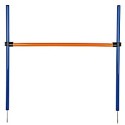 Dog activity agility hurdle, plastic, 123 × 115 cm, ø 3 cm, blue/orange