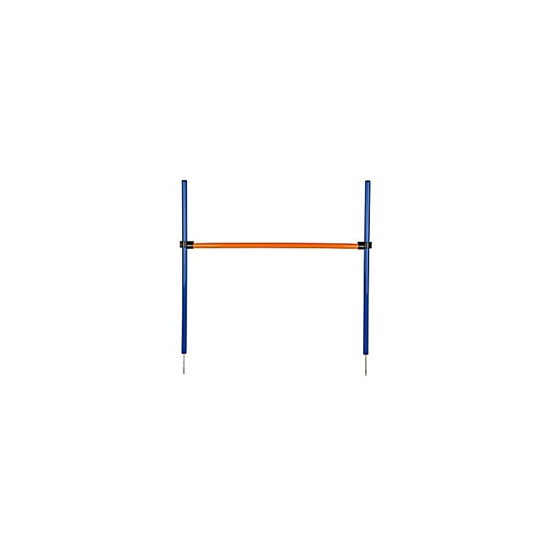 Dog activity agility hurdle, plastic, 123 × 115 cm, ø 3 cm, blue/orange Dog activity agility hurdle, plastic, 123 × 115 cm, ø 3 cm, blue/orange