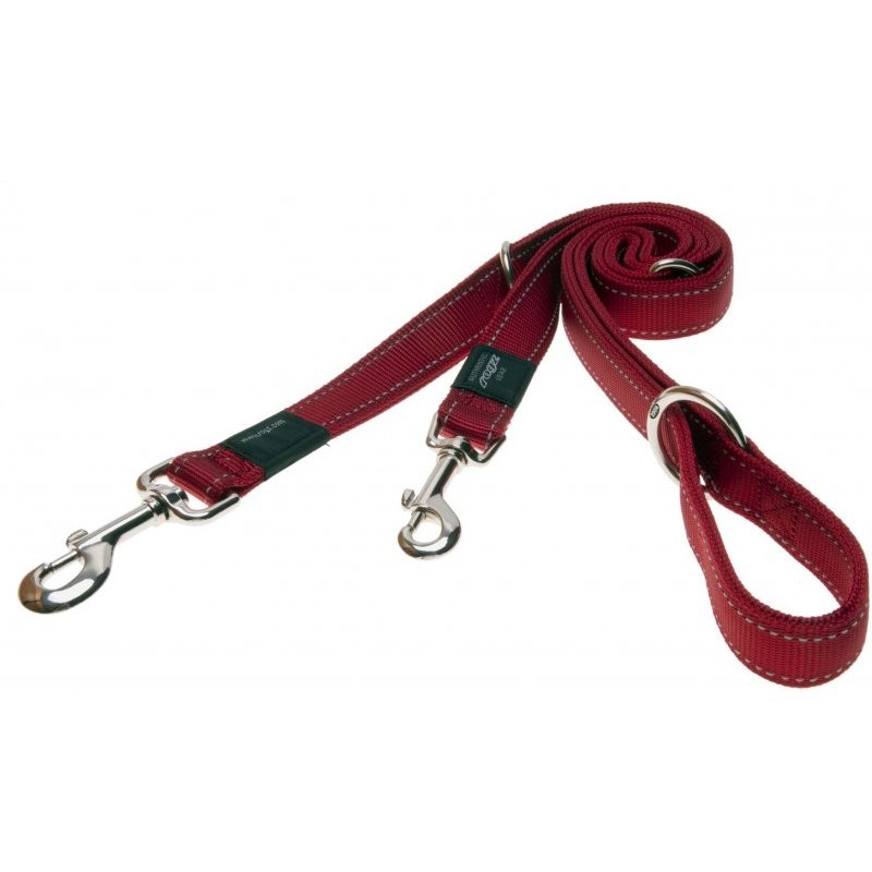 Walking leash Utility, medium, 16mm, Snake, red reflector, Rogz