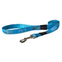 Leash Rogz Fancy Dress XL 25mm Armed Response, Turquoise Paw pattern