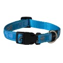Collar Rogz Fancy Dress M 16mm Scooter, Turquoise Paw pattern