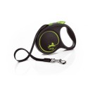 Walking leash Black Design, size M, Ribbon, 5m, green, Flexi
