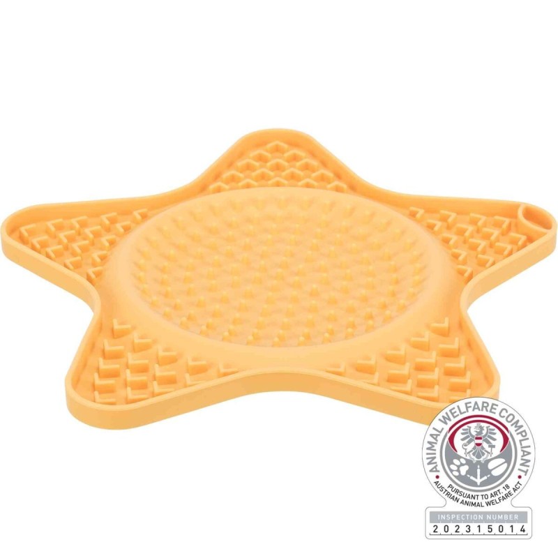 Lick-n-Snack mat, silicone, 23.5 cm, yellow Lick-n-Snack mat, silicone, 23.5 cm, yellow