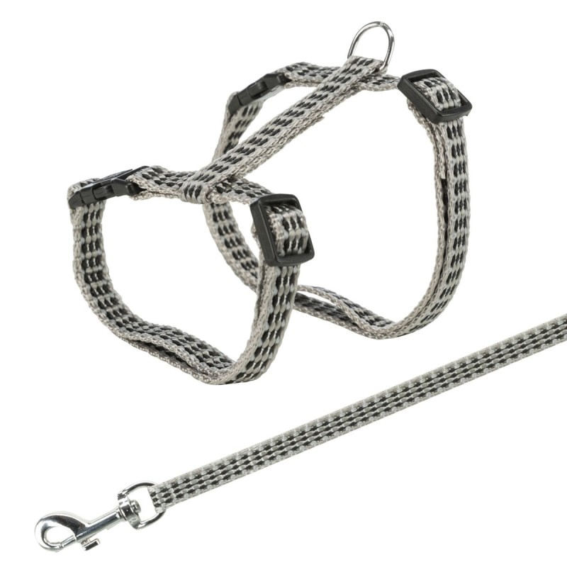 Cat harness with leash, reflective, nylon, 22–42 cm/10 mm, 1.20 m, Trixie Cat harness with leash, reflective, nylon, 22–42 cm/10 mm, 1.20 m, Trixie