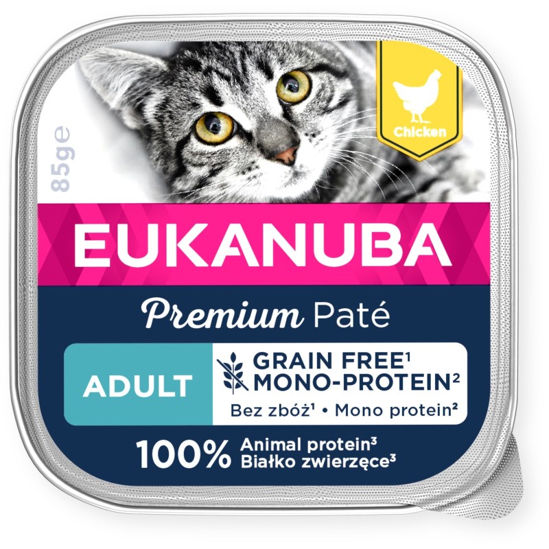 Adult Mono-protein chicken wet food for cats 85 g, Eukanuba Adult Mono-protein chicken wet food for cats 85 g, Eukanuba