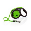 Walking leash New Neon M tape 5m green, Flexi