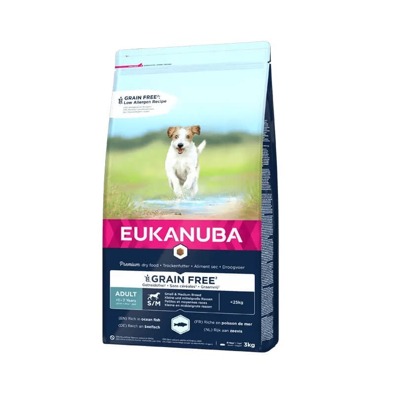 Adult ocean fish for small and medium dogs grainfree 12 kg, Eukanuba Adult ocean fish for small and medium dogs grainfree 12 kg, Eukanuba