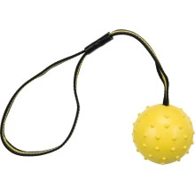 Toy for dogs Sporting ball on strap, natural rubber, ø 6 × 35 cm