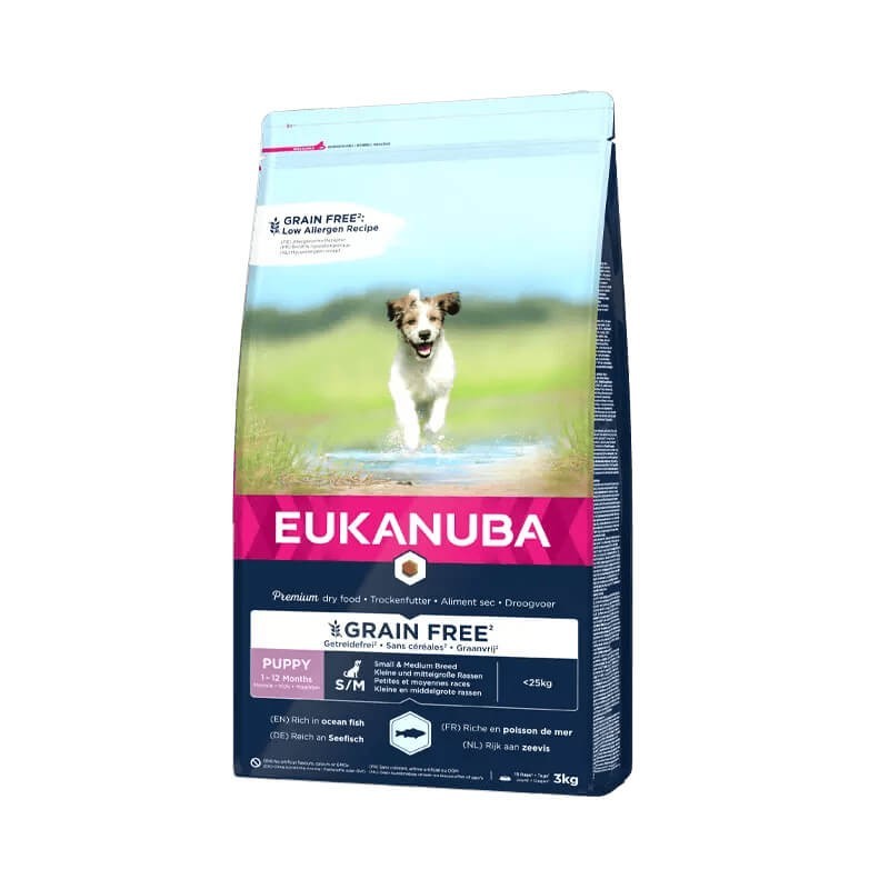 Puppy ocean fish for small and medium dogs grainfree 3 kg, Eukanuba Puppy ocean fish for small and medium dogs grainfree 3 kg, Eukanuba