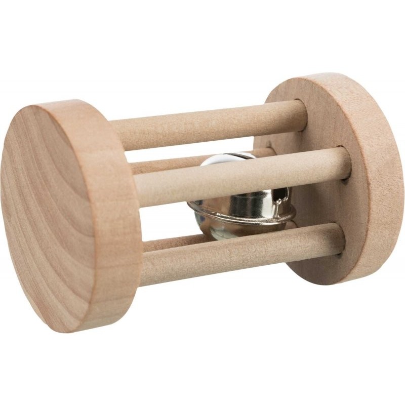 Toy for cats Playing roll with bell, wood, ø 3.4 × 6 cm Toy for cats Playing roll with bell, wood, ø 3.4 × 6 cm