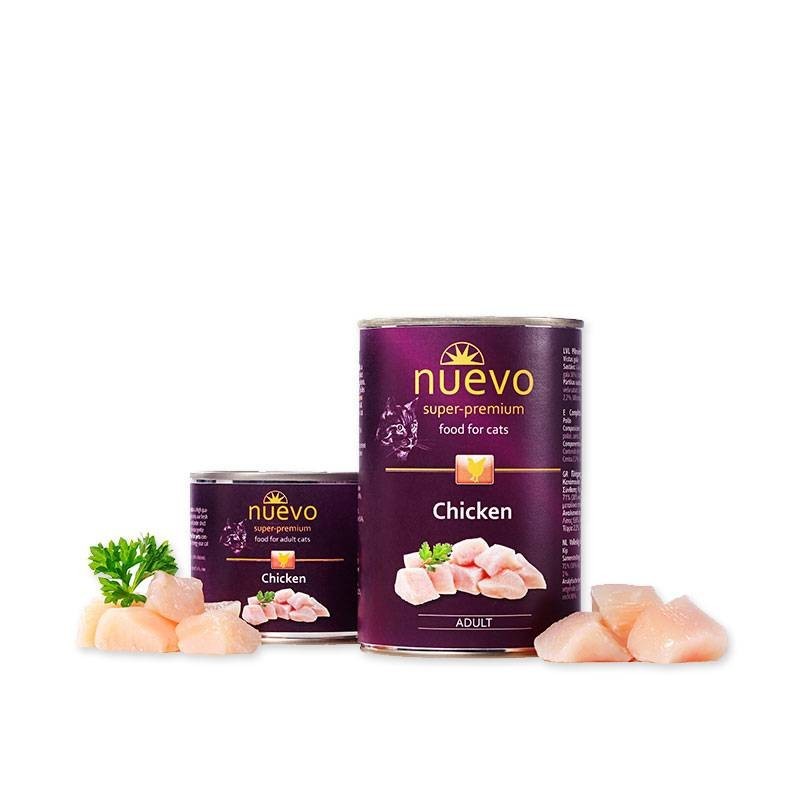 Complete (wet) feed cat adult chicken 400g, Nuevo Complete (wet) feed cat adult chicken 400g, Nuevo