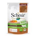 Bio chicken + pork + pumpkin pate 85g wet food for sterilizeds cats, Schesir