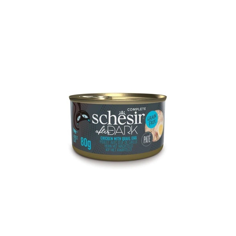 After Dark chicken + quail egg wet food for cats 80g, Schesir After Dark chicken + quail egg wet food for cats 80g, Schesir