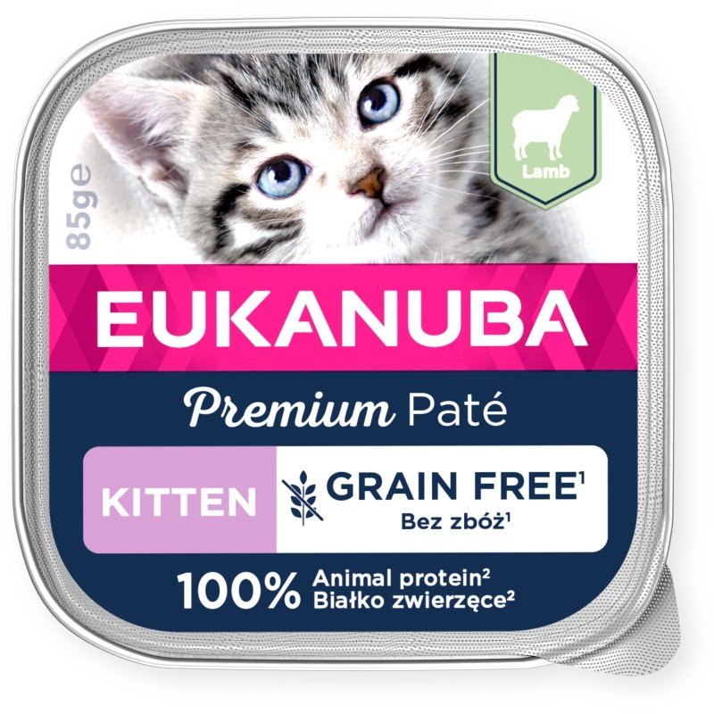 Kitten lamb wet food for kittens 85 g, Eukanuba Kitten lamb wet food for kittens 85 g, Eukanuba