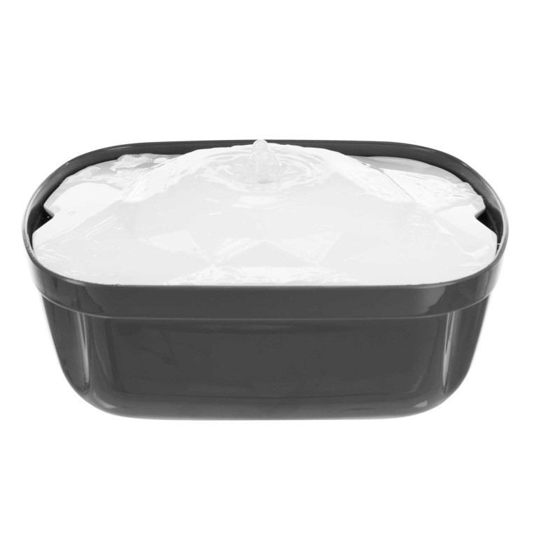 Polygon drinking fountain, melamine, 2.5 l/28 × 11 × 22 cm, grey/white Polygon drinking fountain, melamine, 2.5 l/28 × 11 × 22 cm, grey/white