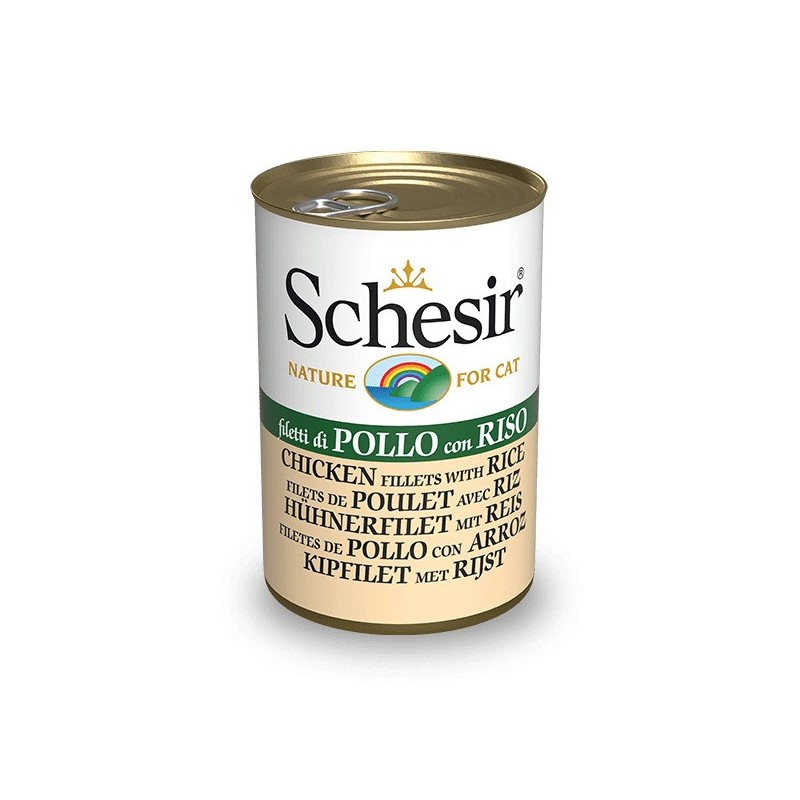 Chicken fillet + rice in jelly 140g wet food for cats, Schesir