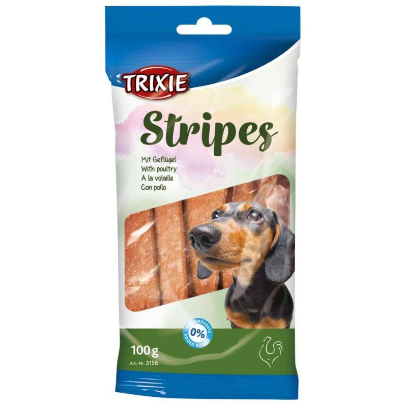 Treat for dogs poultry stripes, 10 pcs /100 g, Trixie Treat for dogs poultry stripes, 10 pcs /100 g, Trixie
