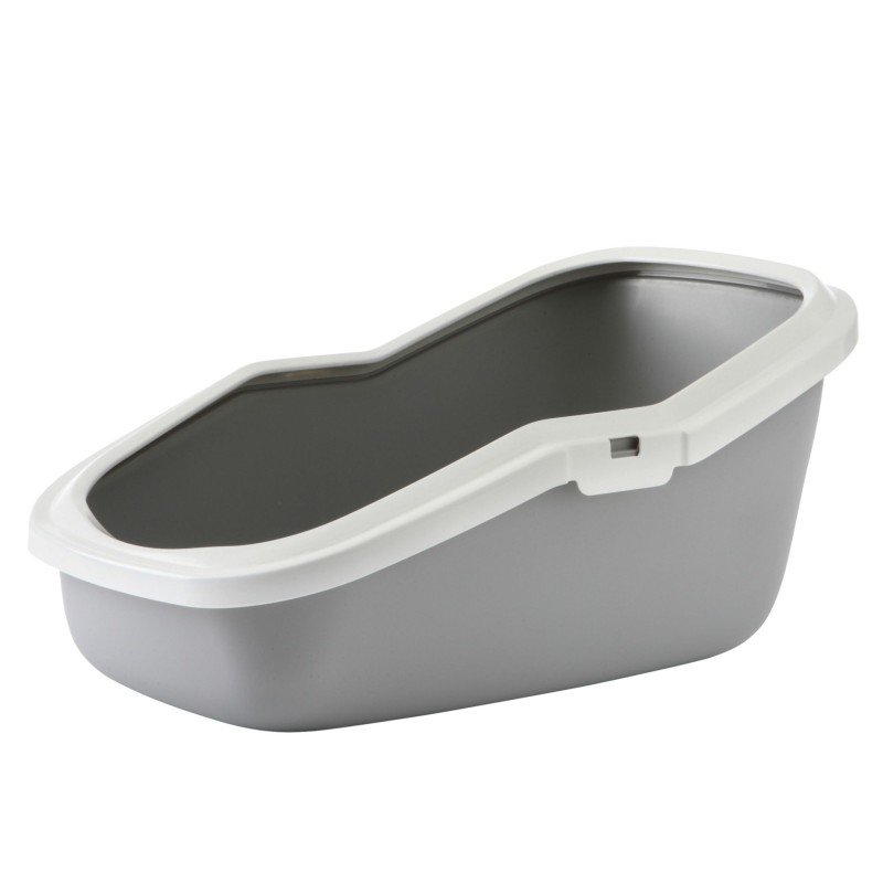 Cat litterbox Aseo 56x39x27.5cm white/silver Cat litterbox Aseo 56x39x27.5cm white/silver