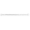 Long link choke chain, chrome, 62 cm/4.0 mm