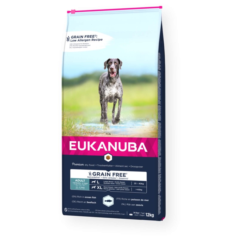 Adult ocean fish for large dogs grainfree 12 kg, Eukanuba Adult ocean fish for large dogs grainfree 12 kg, Eukanuba