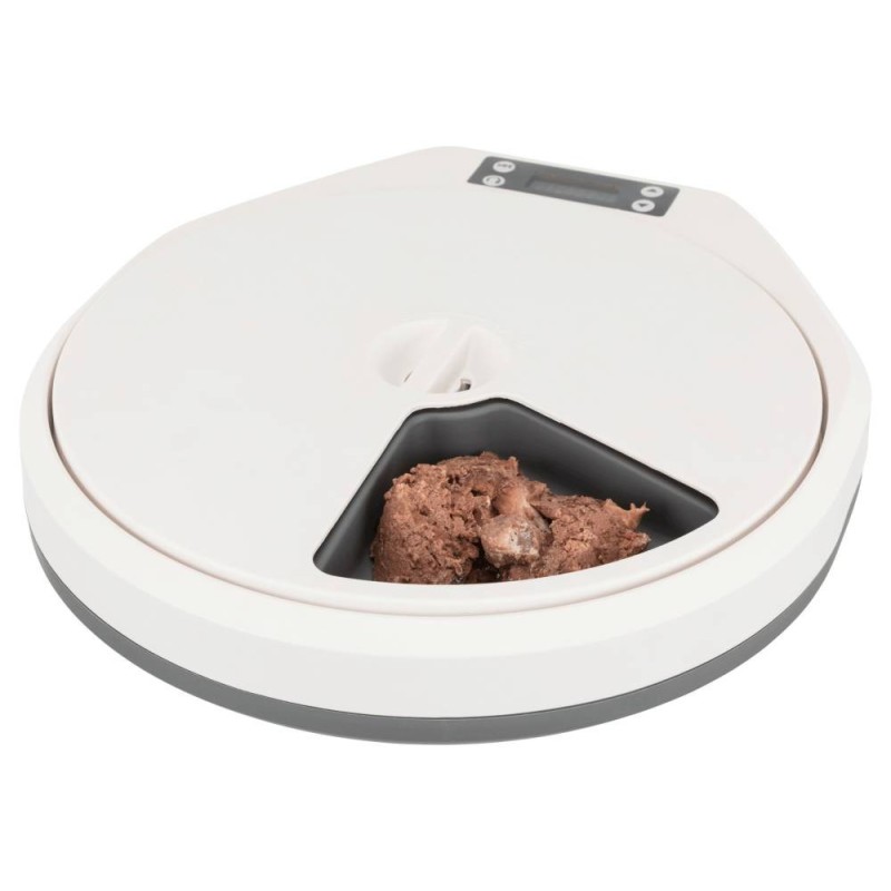 Tx5 automatic food dispenser, 5 × 240 ml/33 × 5 × 36 cm, white/grey, Trixie Tx5 automatic food dispenser, 5 × 240 ml/33 × 5 × 36 cm, white/grey, Trixie