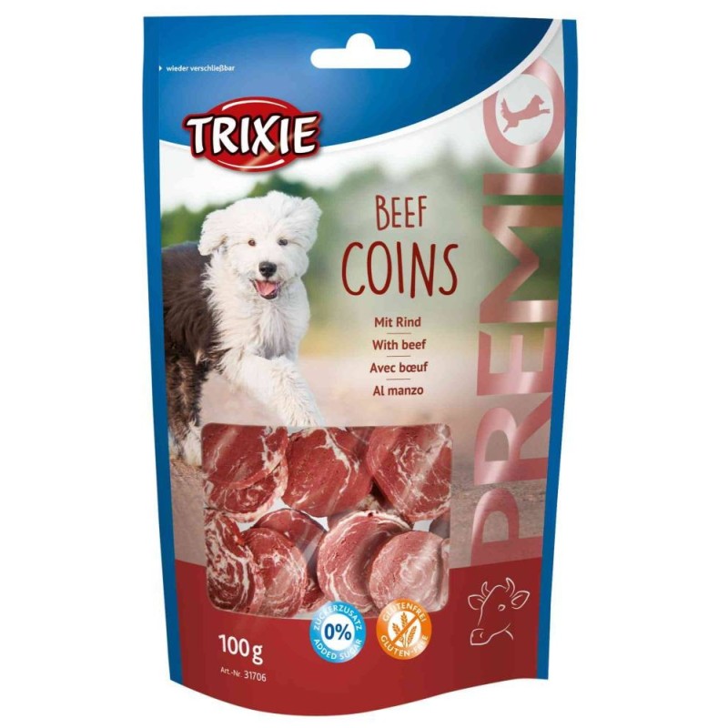 Treat for dogs Premio beef coins, 100 g Treat for dogs Premio beef coins, 100 g