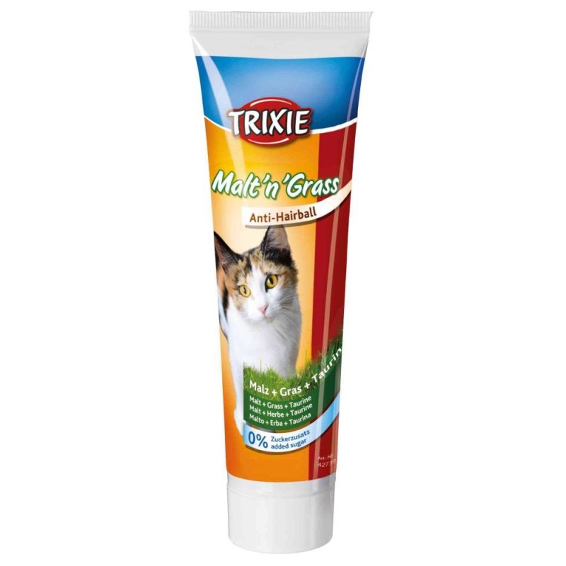 Malt and grass paste for cats against hairballs 100g, Trixie Malt and grass paste for cats against hairballs 100g, Trixie