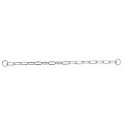 Long link choke chain, chrome, 70 cm/4.0 mm