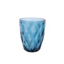 Low drinking glass CORAL 250ml, D8xH10cm, blue