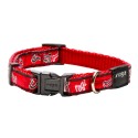 Fancy dress small 11mm jellybean dog collar, red bone design, Rogz