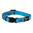 Fancy dress small 11mm Jellybean dog collar, Turquoise Paw Design, Rogz
