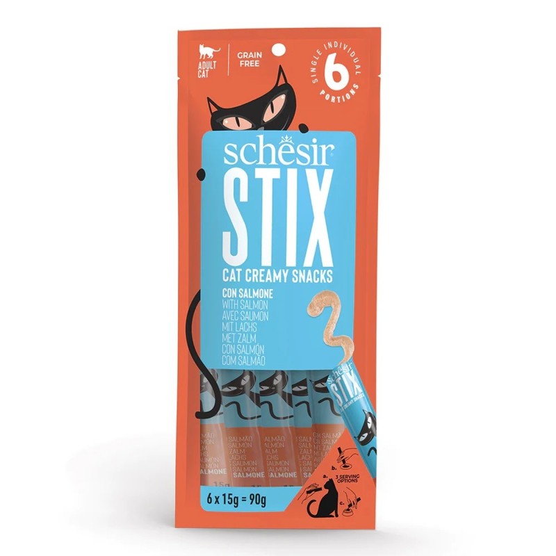 Treat for cats sticks salmon 6x15g, Schesir Treat for cats sticks salmon 6x15g, Schesir