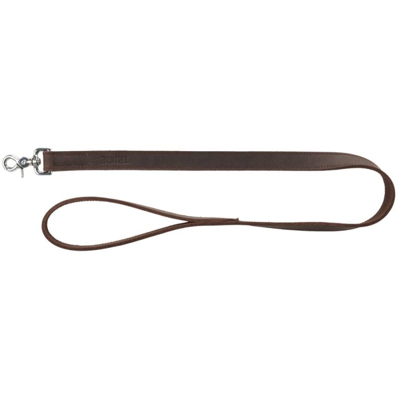 Rustic fatleather leash, L–XL: 1.00 m/25 mm, dark brown Rustic fatleather leash, L–XL: 1.00 m/25 mm, dark brown
