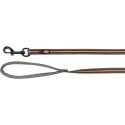 Fusion tracking leash, rubberised, M–XL: 5 m/17 mm, graphite/papaya