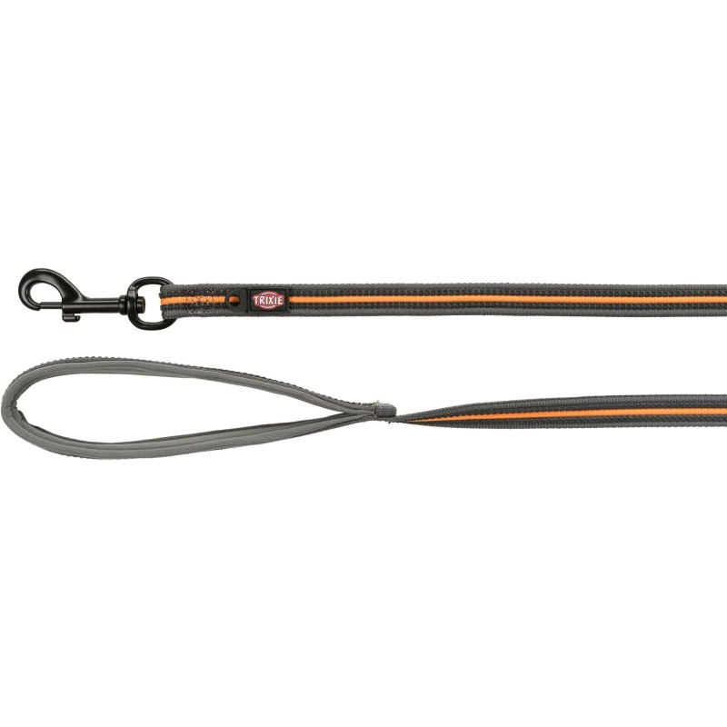 Fusion tracking leash, rubberised, M–XL: 5 m/17 mm, graphite/papaya Fusion tracking leash, rubberised, M–XL: 5 m/17 mm, graphite/papaya