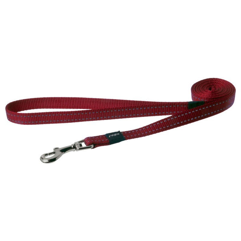 Walking leash Utility Medium 16mm Snake, red reflector, Rogz Walking leash Utility Medium 16mm Snake, red reflector, Rogz