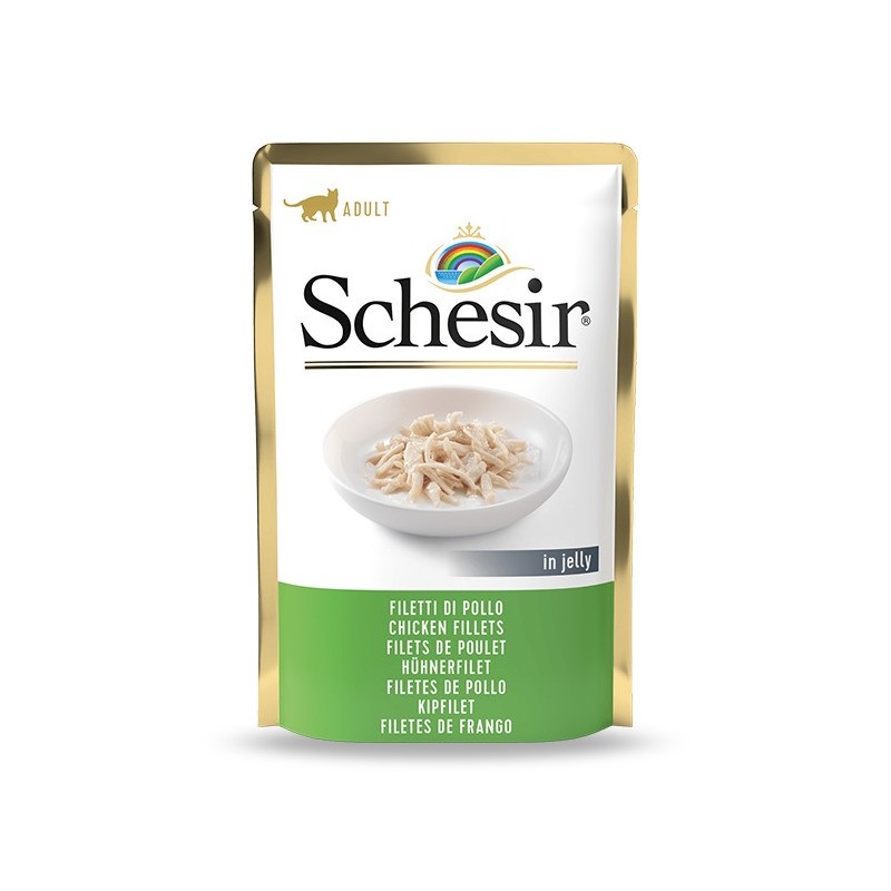 Chicken fillet in jelly 85g wet food for cats, Schesir Chicken fillet in jelly 85g wet food for cats, Schesir