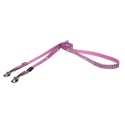 Leash for puppies Rogz Pupz Reflecto Small 12mm, Pink Bones pattern