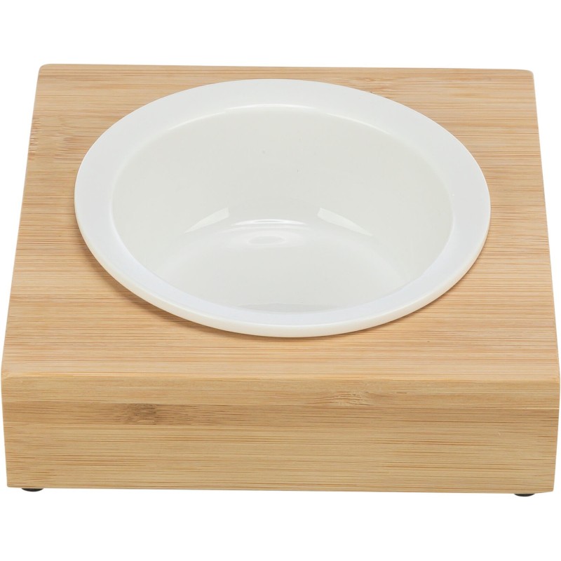 Bowl with holder, ceramic/bamboo, 0.25 l/ø 12 cm/15 × 5 × 15 cm, white/ecru Bowl with holder, ceramic/bamboo, 0.25 l/ø 12 cm/15 × 5 × 15 cm, white/ecru