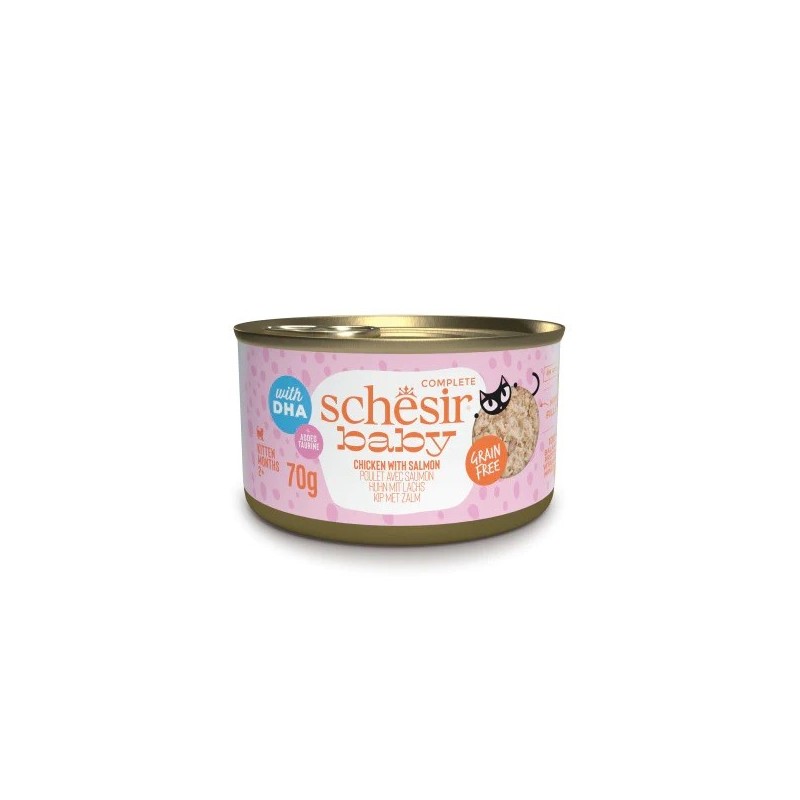 Baby Cat chicken + salmon wet food for kittens 70g, Schesir Baby Cat chicken + salmon wet food for kittens 70g, Schesir