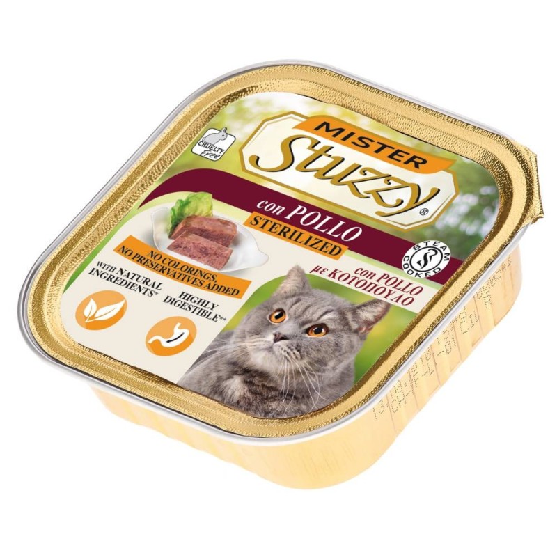 Complete (wet) feed cat 100gr. alu tray sterilized, Stuzzy